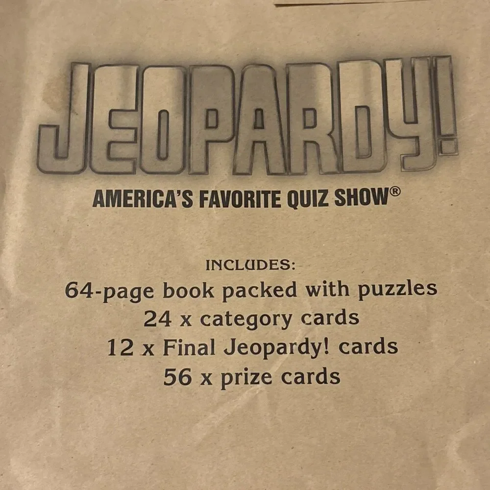 Jeopardy Quiz Show Game Double & Final Challenges Rule/Puzzle Book *COMPLETE*